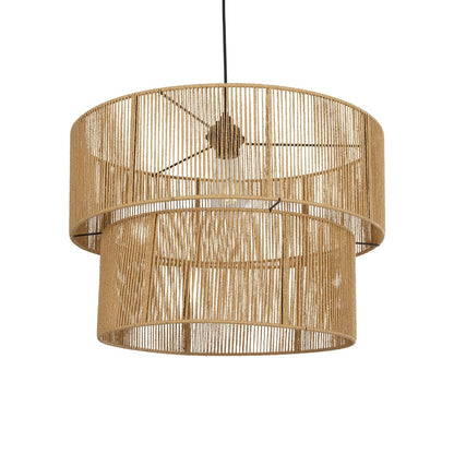 ROXXI 205-0020 Boho Κρεμαστό Φωτιστικό Οροφής με Ντουί 1 x E27 AC 220-240V IP20 - Μπεζ - M50 x Π50 x Υ36