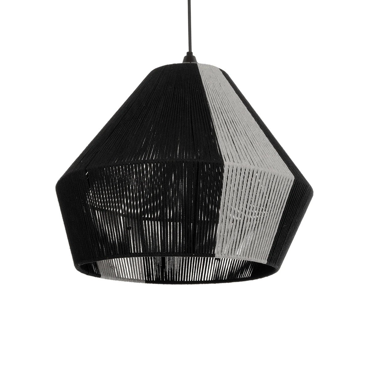 ANGULUS 205-0021 Boho Κρεμαστό Φωτιστικό Οροφής με Ντουί 1 x E27 AC 220-240V IP20 - Μαύρο & Γκρι - M40 x Π40 x Υ35