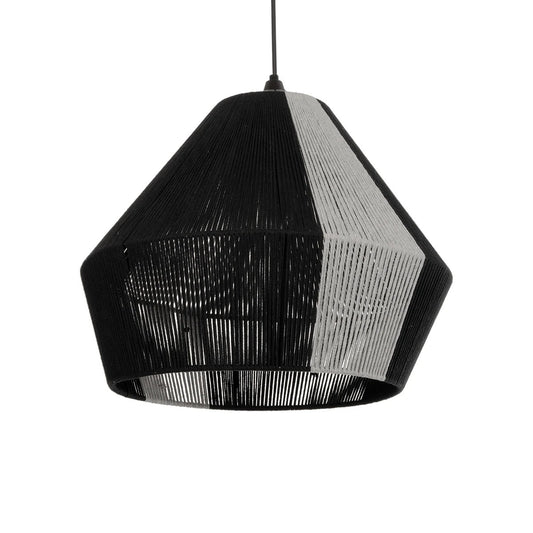 ANGULUS 205-0021 Boho Κρεμαστό Φωτιστικό Οροφής με Ντουί 1 x E27 AC 220-240V IP20 - Μαύρο & Γκρι - M40 x Π40 x Υ35