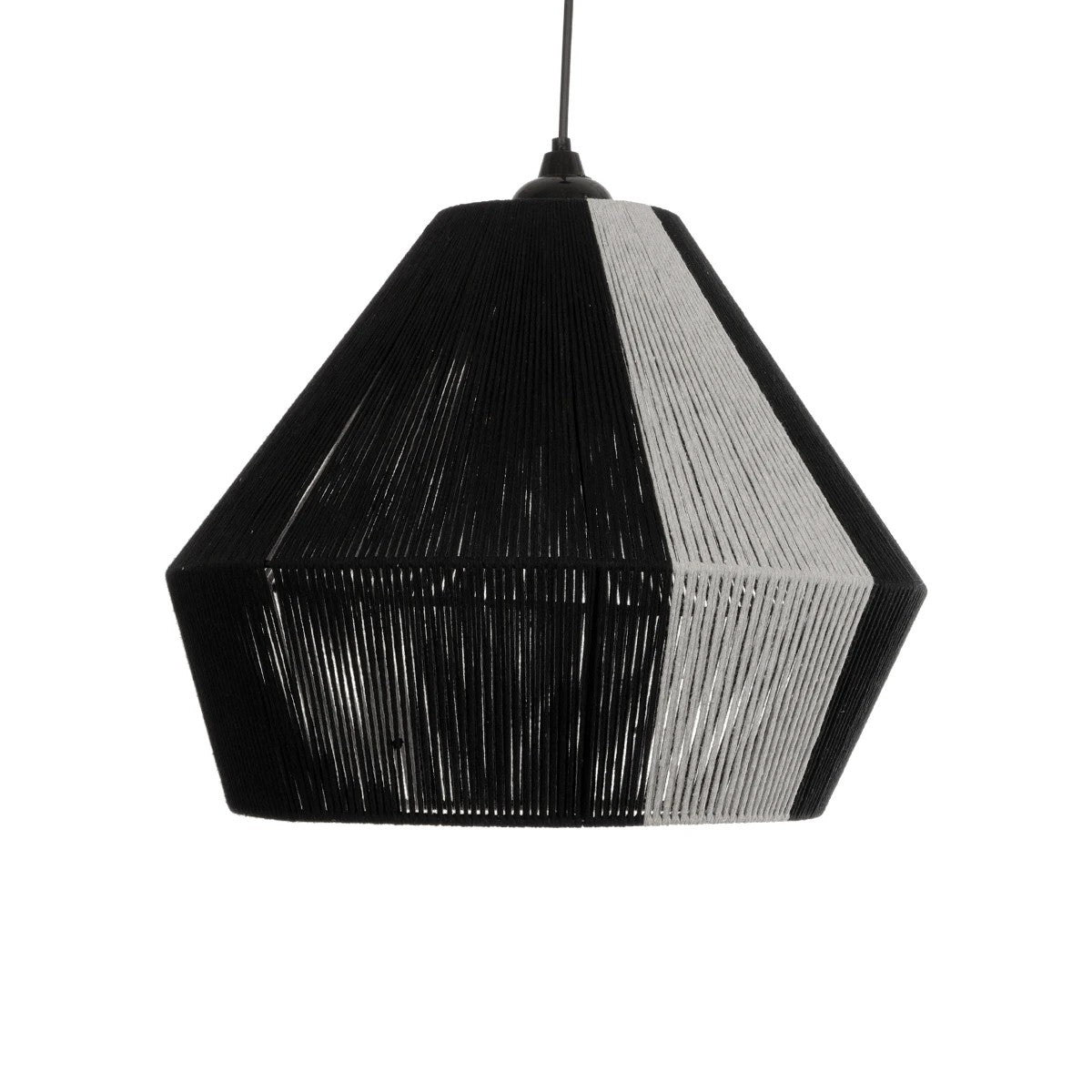 ANGULUS 205-0021 Boho Κρεμαστό Φωτιστικό Οροφής με Ντουί 1 x E27 AC 220-240V IP20 - Μαύρο & Γκρι - M40 x Π40 x Υ35