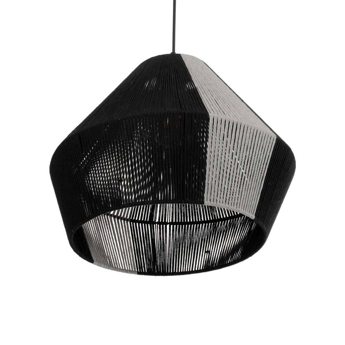 ANGULUS 205-0021 Boho Κρεμαστό Φωτιστικό Οροφής με Ντουί 1 x E27 AC 220-240V IP20 - Μαύρο & Γκρι - M40 x Π40 x Υ35