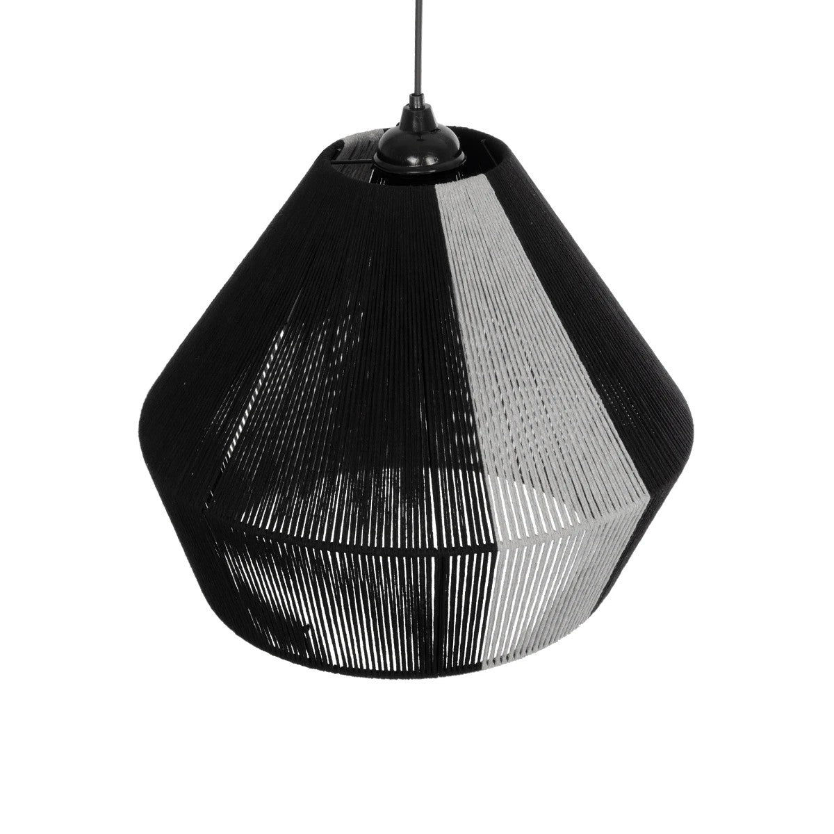 ANGULUS 205-0021 Boho Κρεμαστό Φωτιστικό Οροφής με Ντουί 1 x E27 AC 220-240V IP20 - Μαύρο & Γκρι - M40 x Π40 x Υ35