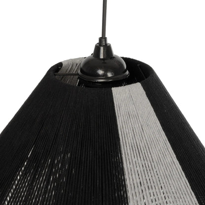 ANGULUS 205-0021 Boho Κρεμαστό Φωτιστικό Οροφής με Ντουί 1 x E27 AC 220-240V IP20 - Μαύρο & Γκρι - M40 x Π40 x Υ35