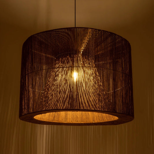 ZYLINDER 205-0023 Boho Κρεμαστό Φωτιστικό Οροφής με Ντουί 1 x E27 AC 220-240V IP20 - Καφέ - M80 x Π80 x Υ51