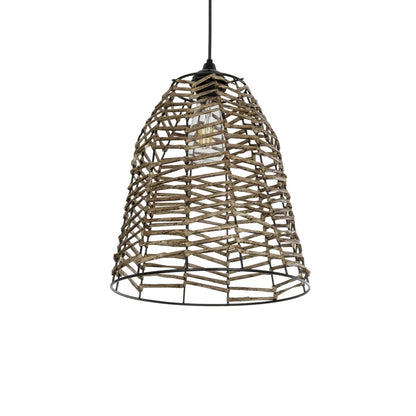 NETZ 205-0026 Boho Κρεμαστό Φωτιστικό Οροφής με Ντουί 1 x E27 AC 220-240V IP20 - Μπεζ - M30 x Π30 x Υ38