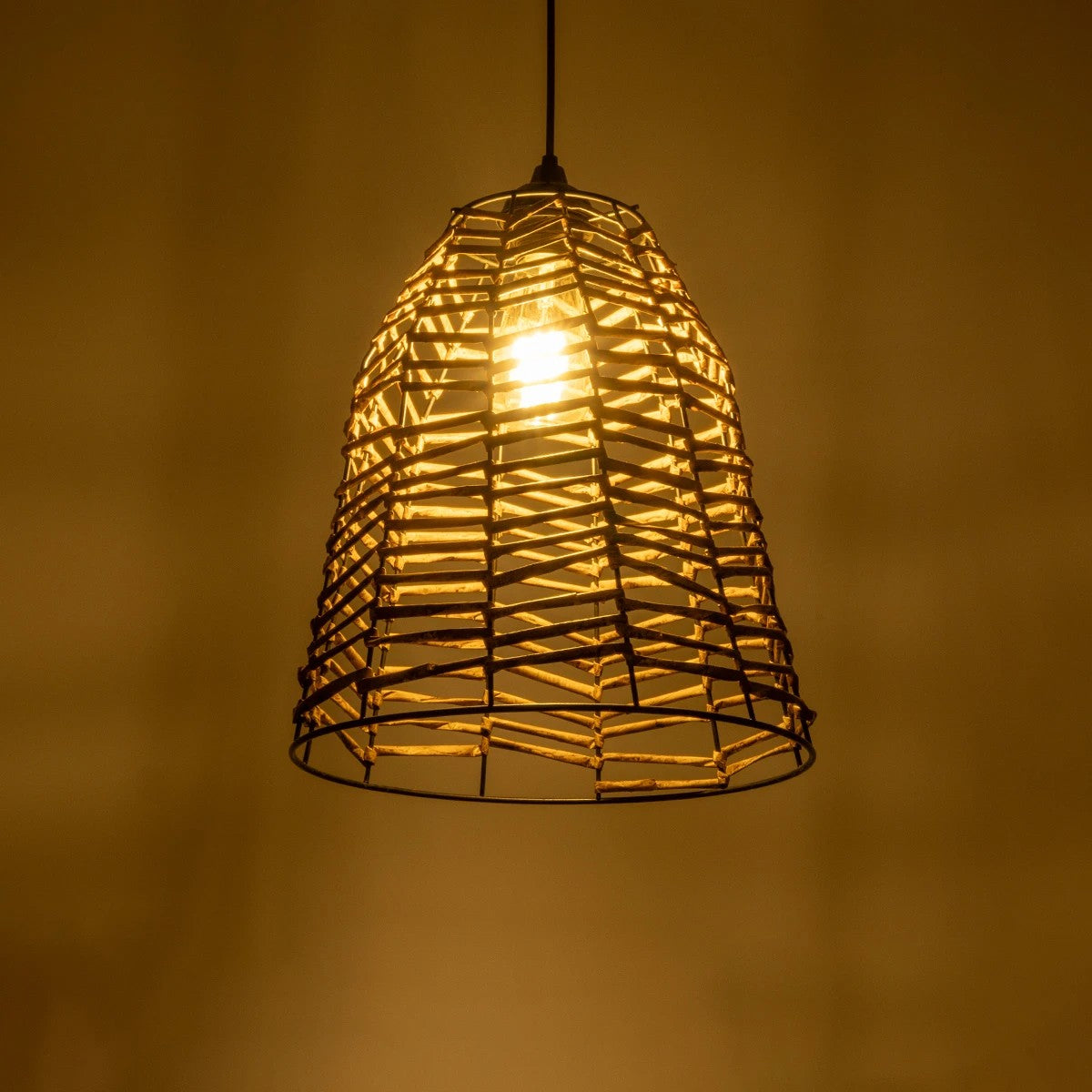 NETZ 205-0026 Boho Κρεμαστό Φωτιστικό Οροφής με Ντουί 1 x E27 AC 220-240V IP20 - Μπεζ - M30 x Π30 x Υ38