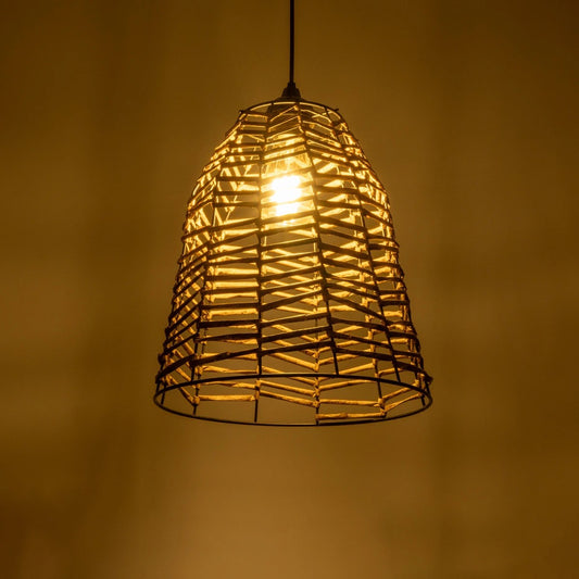 NETZ 205-0026 Boho Κρεμαστό Φωτιστικό Οροφής με Ντουί 1 x E27 AC 220-240V IP20 - Μπεζ - M30 x Π30 x Υ38