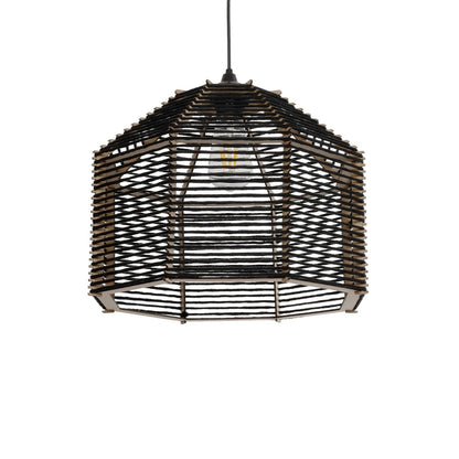 VORK 205-0027 Boho Κρεμαστό Φωτιστικό Οροφής με Ντουί 1 x E27 AC 220-240V IP20 - Μαύρο - M40 x Π40 x Υ36
