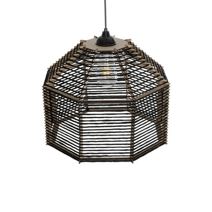 VORK 205-0027 Boho Κρεμαστό Φωτιστικό Οροφής με Ντουί 1 x E27 AC 220-240V IP20 - Μαύρο - M40 x Π40 x Υ36