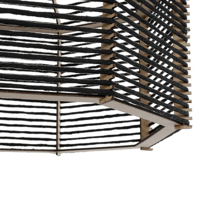 VORK 205-0027 Boho Κρεμαστό Φωτιστικό Οροφής με Ντουί 1 x E27 AC 220-240V IP20 - Μαύρο - M40 x Π40 x Υ36