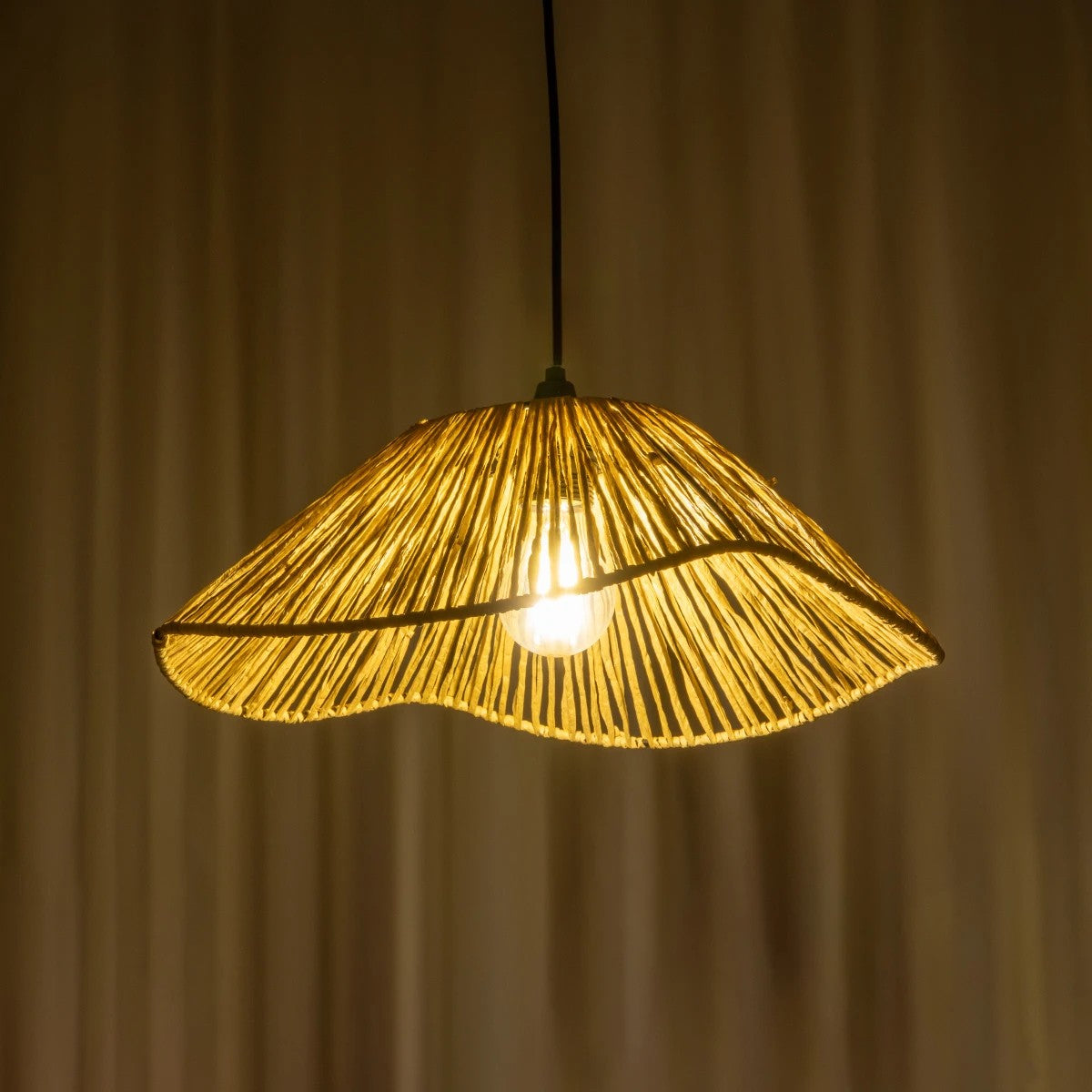 CHAPEAU 205-0028 Boho Κρεμαστό Φωτιστικό Οροφής με Ντουί 1 x E27 AC 220-240V IP20 - Μπεζ - M41 x Π41 x Υ17