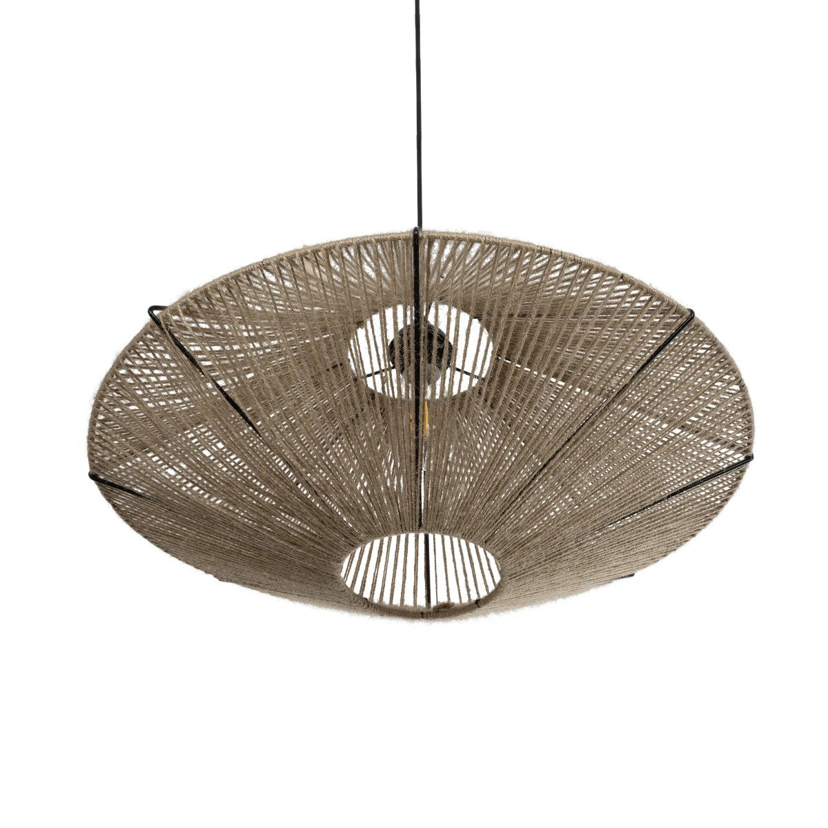 OVNI 205-0029 Boho Κρεμαστό Φωτιστικό Οροφής με Ντουί 1 x E27 AC 220-240V IP20 - Μπεζ - M60 x Π60 x Υ29