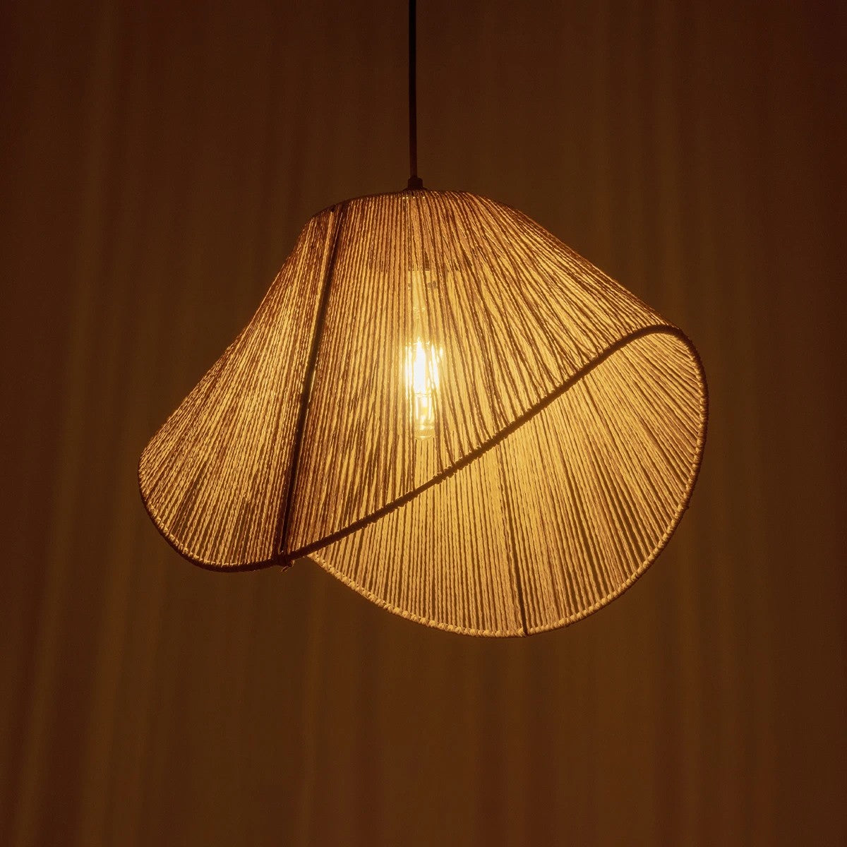 ECLAIR 205-0030 Boho Κρεμαστό Φωτιστικό Οροφής με Ντουί 1 x E27 AC 220-240V IP20 - Μπεζ - M41 x Π27 x Υ29