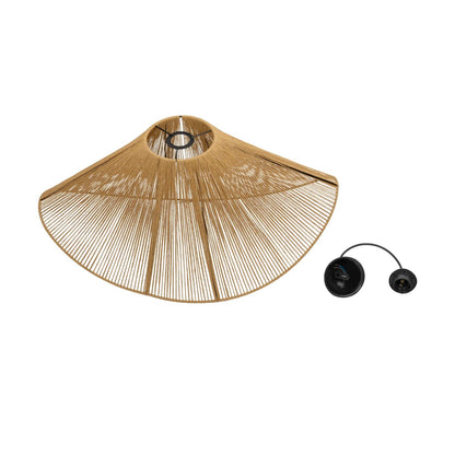 ELDA 205-0033 Boho Κρεμαστό Φωτιστικό Οροφής με Ντουί 1 x E27 AC 220-240V IP20 - Μπεζ - M68 x Π34 x Υ39