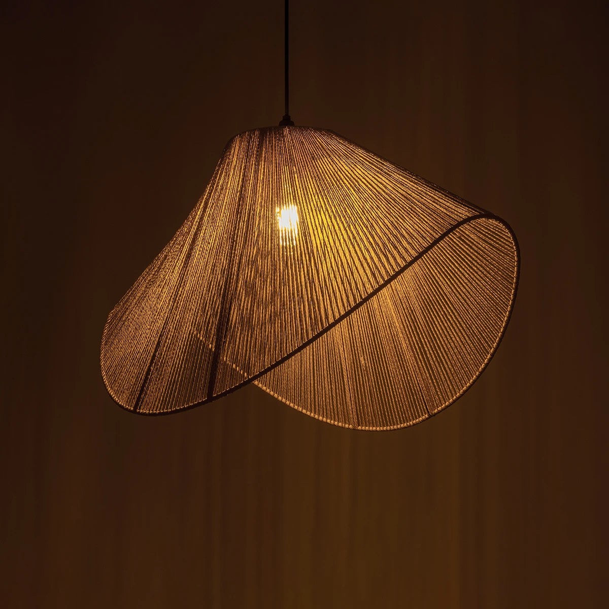 ELDA 205-0033 Boho Κρεμαστό Φωτιστικό Οροφής με Ντουί 1 x E27 AC 220-240V IP20 - Μπεζ - M68 x Π34 x Υ39