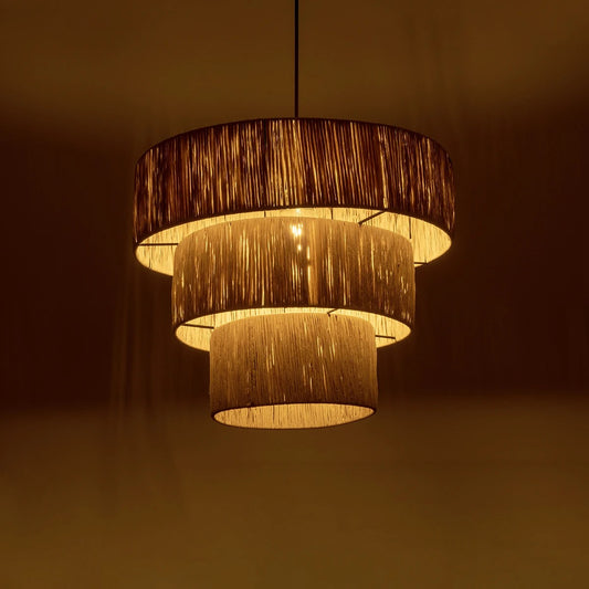 COROIN 205-0034 Boho Κρεμαστό Φωτιστικό Οροφής με Ντουί 1 x E27 AC 220-240V IP20 - Μπεζ - M40 x Π40 x Υ35