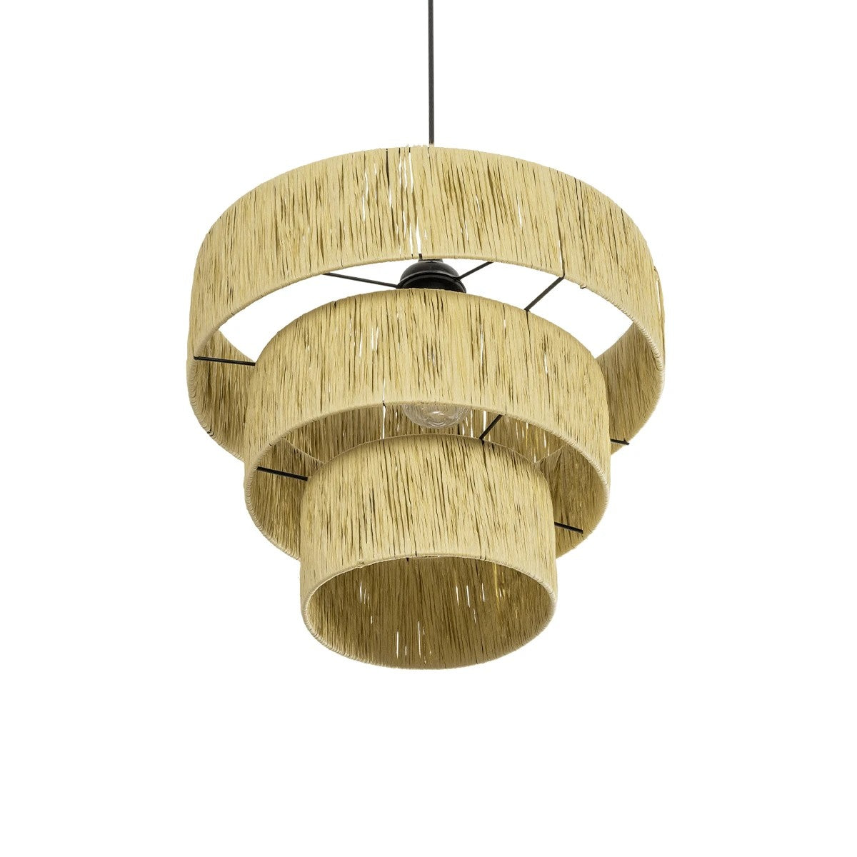 COROIN 205-0034 Boho Κρεμαστό Φωτιστικό Οροφής με Ντουί 1 x E27 AC 220-240V IP20 - Μπεζ - M40 x Π40 x Υ35