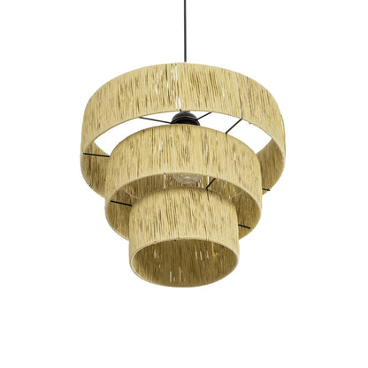 COROIN 205-0034 Boho Κρεμαστό Φωτιστικό Οροφής με Ντουί 1 x E27 AC 220-240V IP20 - Μπεζ - M40 x Π40 x Υ35