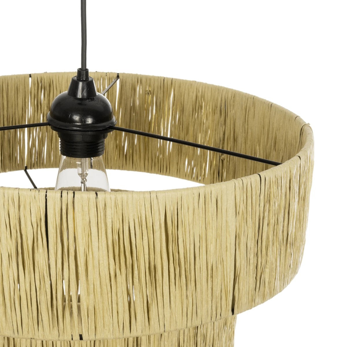 COROIN 205-0034 Boho Κρεμαστό Φωτιστικό Οροφής με Ντουί 1 x E27 AC 220-240V IP20 - Μπεζ - M40 x Π40 x Υ35