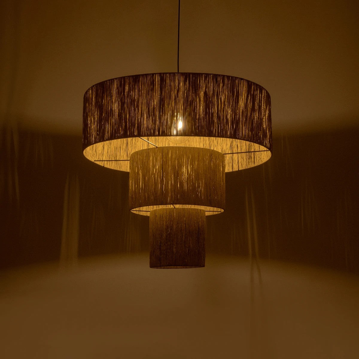 COROIN 205-0035 Boho Κρεμαστό Φωτιστικό Οροφής με Ντουί 1 x E27 AC 220-240V IP20 - Μπεζ - M70 x Π70 x Υ64