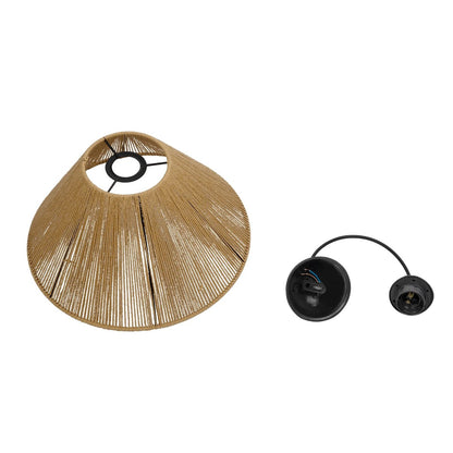 HATA 205-0036 Boho Κρεμαστό Φωτιστικό Οροφής με Ντουί 1 x E27 AC 220-240V IP20 - Μπεζ - M35 x Π35 x Υ21