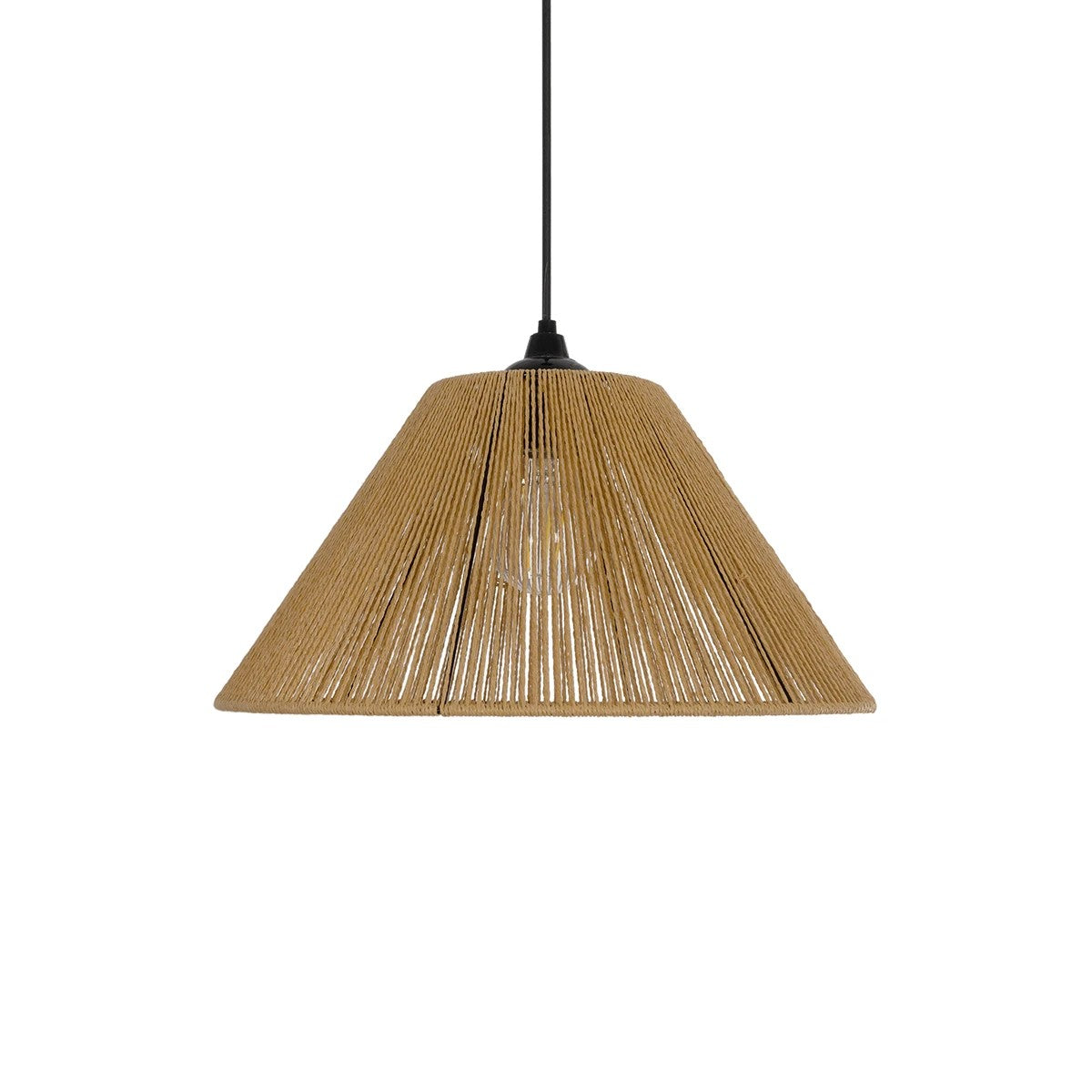 HATA 205-0036 Boho Κρεμαστό Φωτιστικό Οροφής με Ντουί 1 x E27 AC 220-240V IP20 - Μπεζ - M35 x Π35 x Υ21