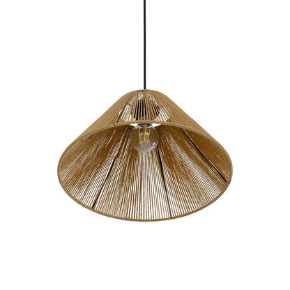 HATA 205-0036 Boho Κρεμαστό Φωτιστικό Οροφής με Ντουί 1 x E27 AC 220-240V IP20 - Μπεζ - M35 x Π35 x Υ21