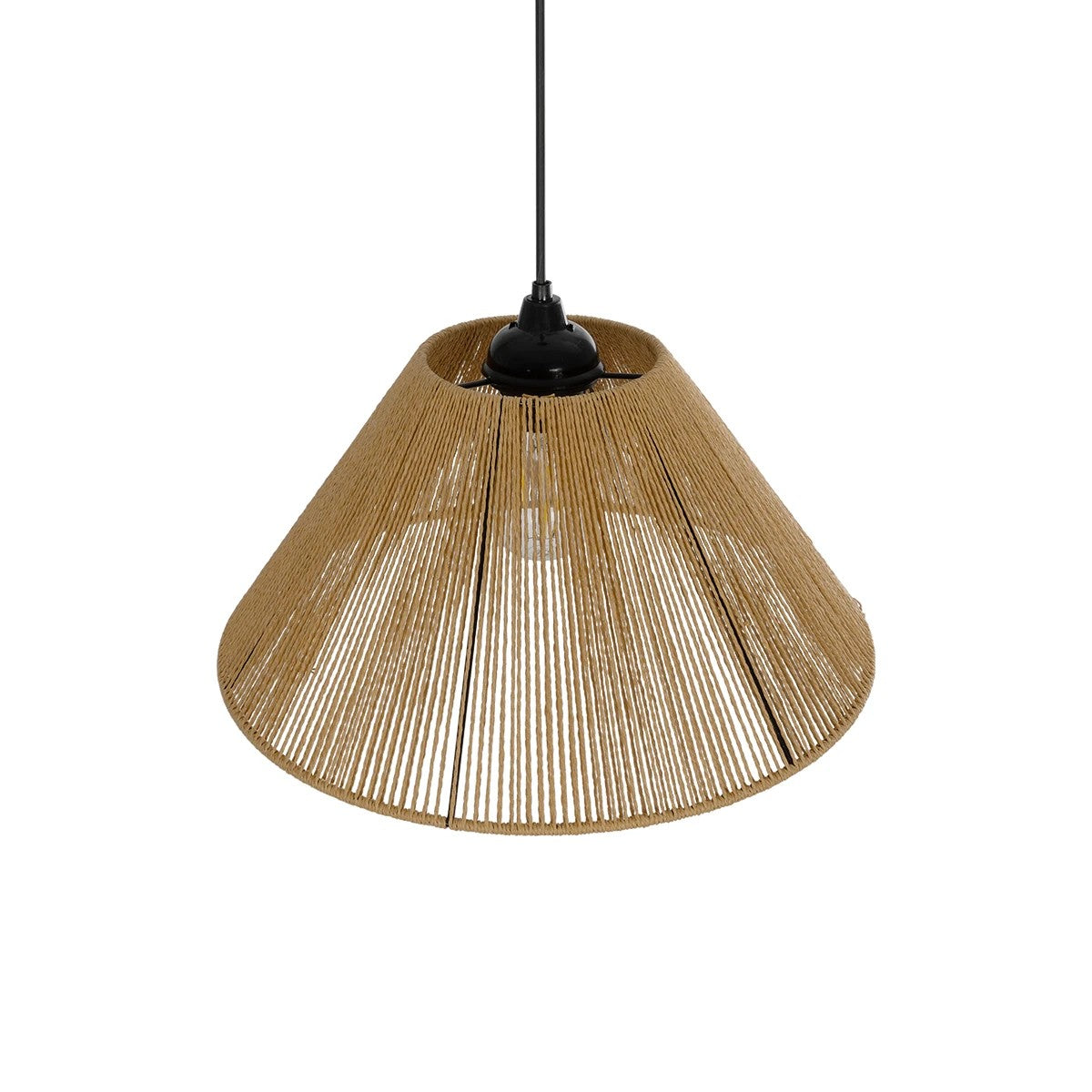 HATA 205-0036 Boho Κρεμαστό Φωτιστικό Οροφής με Ντουί 1 x E27 AC 220-240V IP20 - Μπεζ - M35 x Π35 x Υ21