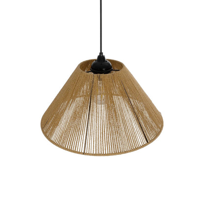 HATA 205-0036 Boho Κρεμαστό Φωτιστικό Οροφής με Ντουί 1 x E27 AC 220-240V IP20 - Μπεζ - M35 x Π35 x Υ21