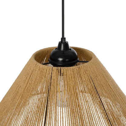 HATA 205-0036 Boho Κρεμαστό Φωτιστικό Οροφής με Ντουί 1 x E27 AC 220-240V IP20 - Μπεζ - M35 x Π35 x Υ21