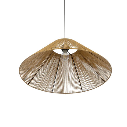 HATA 205-0037 Boho Κρεμαστό Φωτιστικό Οροφής με Ντουί 1 x E27 AC 220-240V IP20 - Μπεζ - M60 x Π60 x Υ27