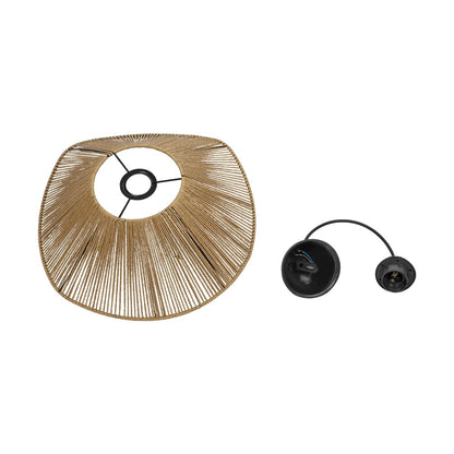 COURBE 205-0038 Boho Κρεμαστό Φωτιστικό Οροφής με Ντουί 1 x E27 AC 220-240V IP20 - Μπεζ - M40 x Π40 x Υ17