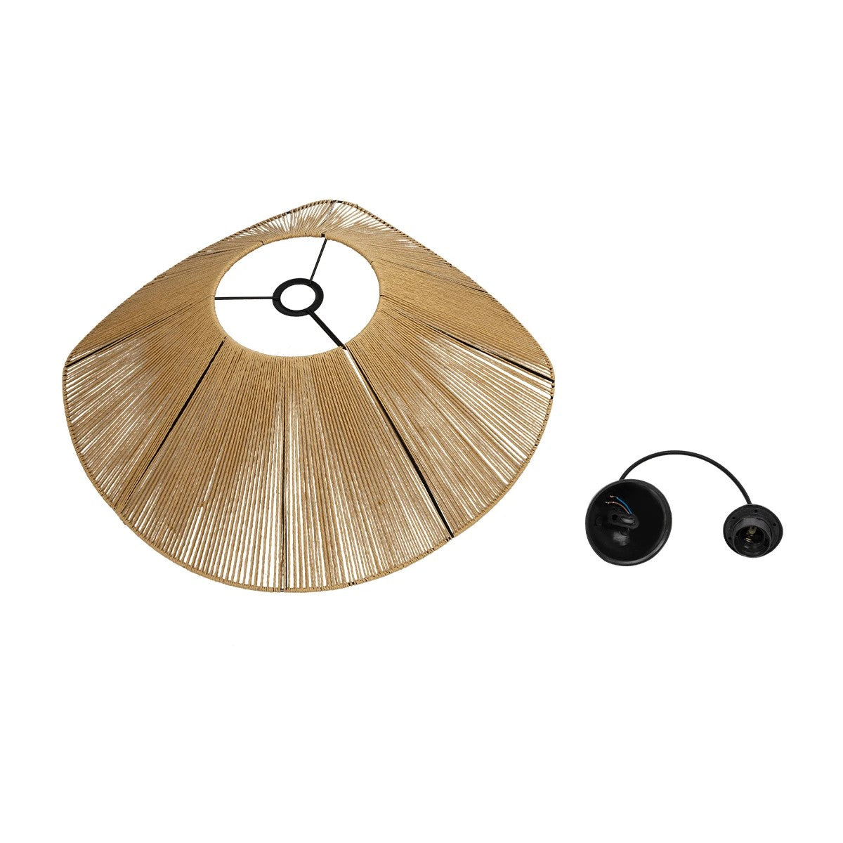 COURBE 205-0039 Boho Κρεμαστό Φωτιστικό Οροφής με Ντουί 1 x E27 AC 220-240V IP20 - Μπεζ - M62 x Π62 x Υ22