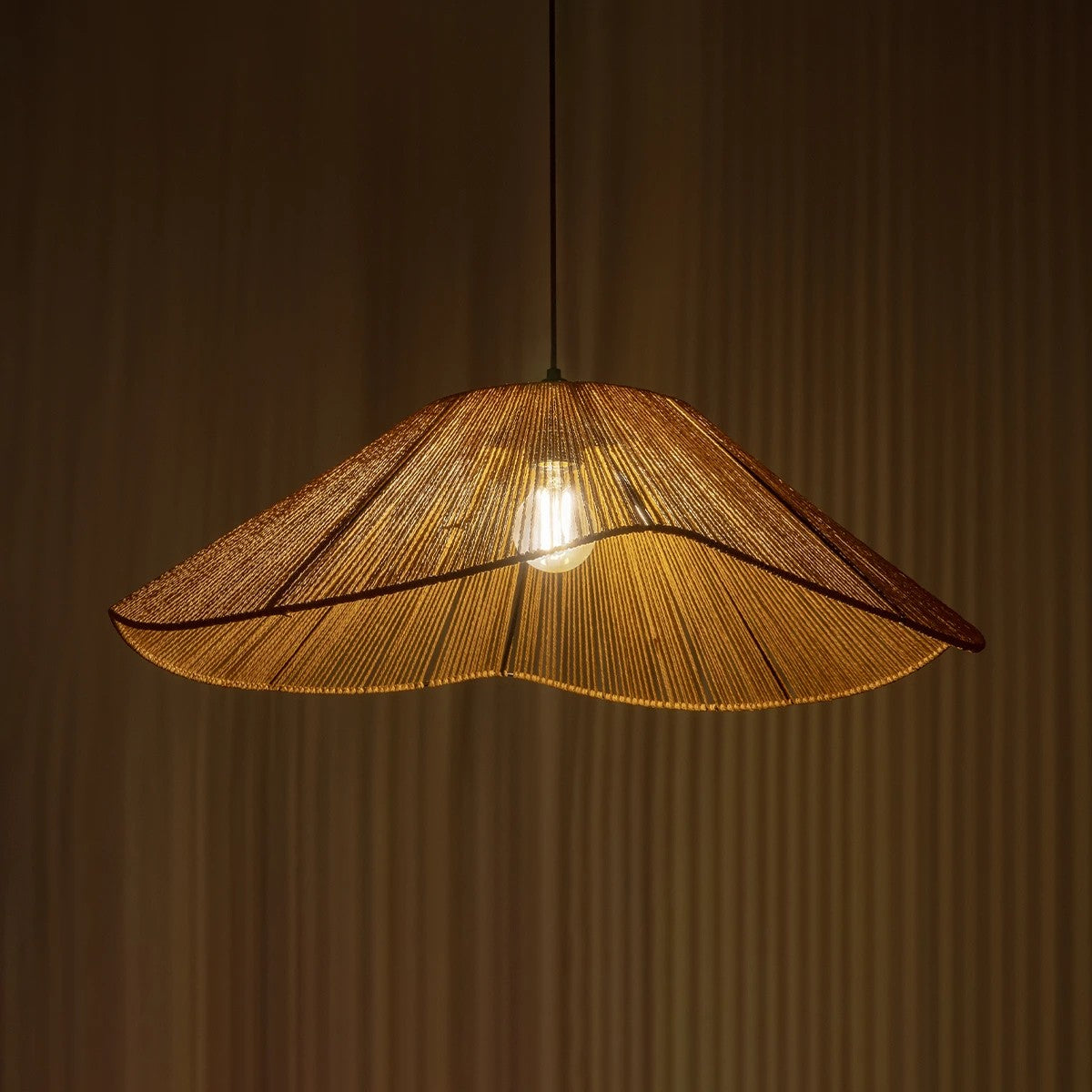 COURBE 205-0039 Boho Κρεμαστό Φωτιστικό Οροφής με Ντουί 1 x E27 AC 220-240V IP20 - Μπεζ - M62 x Π62 x Υ22