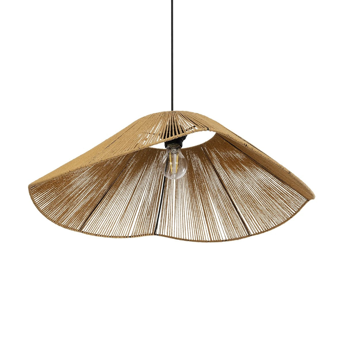 COURBE 205-0039 Boho Κρεμαστό Φωτιστικό Οροφής με Ντουί 1 x E27 AC 220-240V IP20 - Μπεζ - M62 x Π62 x Υ22