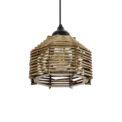 JUTTO 205-0040 Boho Κρεμαστό Φωτιστικό Οροφής με Ντουί 1 x E27 AC 220-240V IP20 - Μπεζ - M20 x Π20 x Υ18