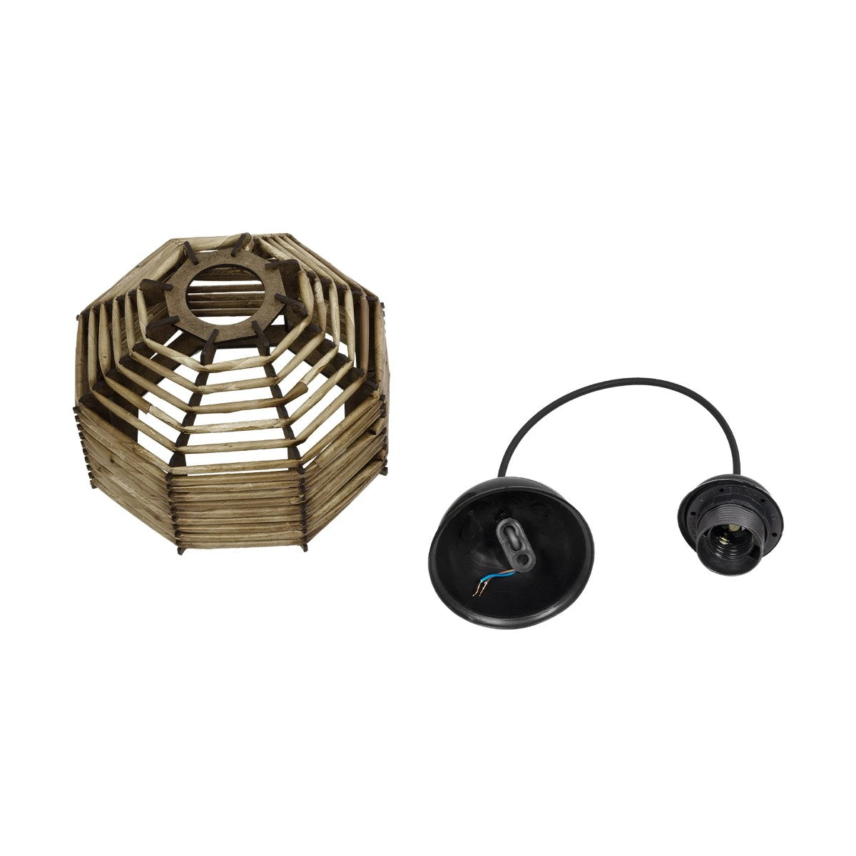 JUTTO 205-0040 Boho Κρεμαστό Φωτιστικό Οροφής με Ντουί 1 x E27 AC 220-240V IP20 - Μπεζ - M20 x Π20 x Υ18