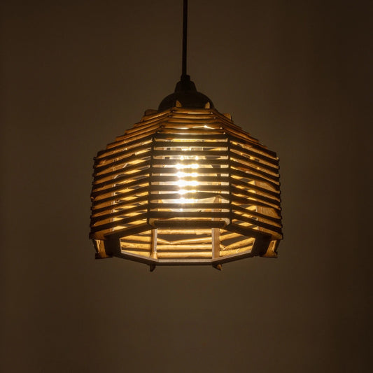 JUTTO 205-0040 Boho Κρεμαστό Φωτιστικό Οροφής με Ντουί 1 x E27 AC 220-240V IP20 - Μπεζ - M20 x Π20 x Υ18