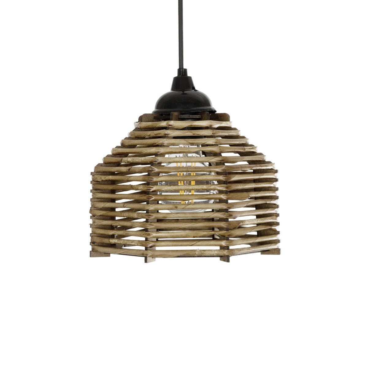 JUTTO 205-0040 Boho Κρεμαστό Φωτιστικό Οροφής με Ντουί 1 x E27 AC 220-240V IP20 - Μπεζ - M20 x Π20 x Υ18