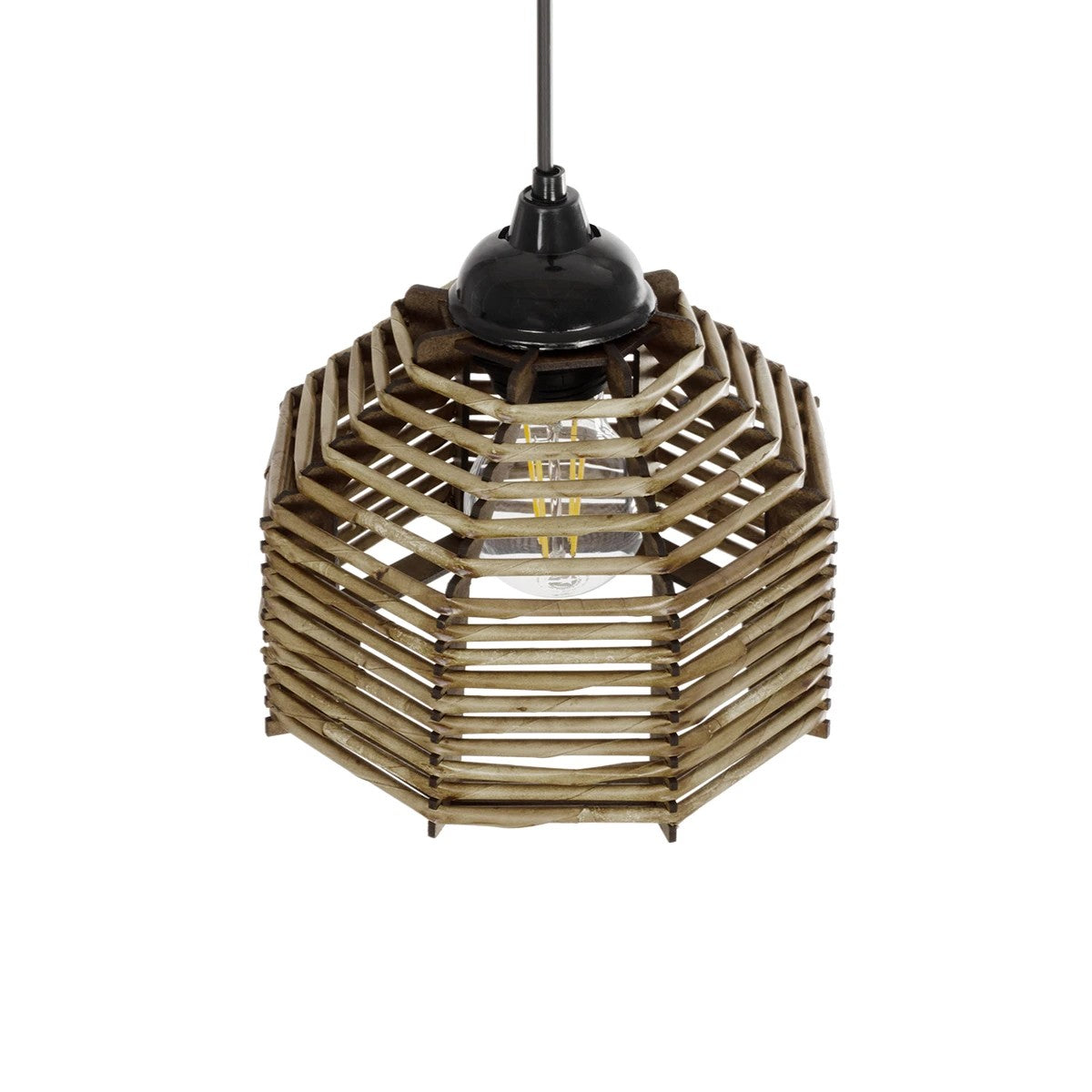 JUTTO 205-0040 Boho Κρεμαστό Φωτιστικό Οροφής με Ντουί 1 x E27 AC 220-240V IP20 - Μπεζ - M20 x Π20 x Υ18