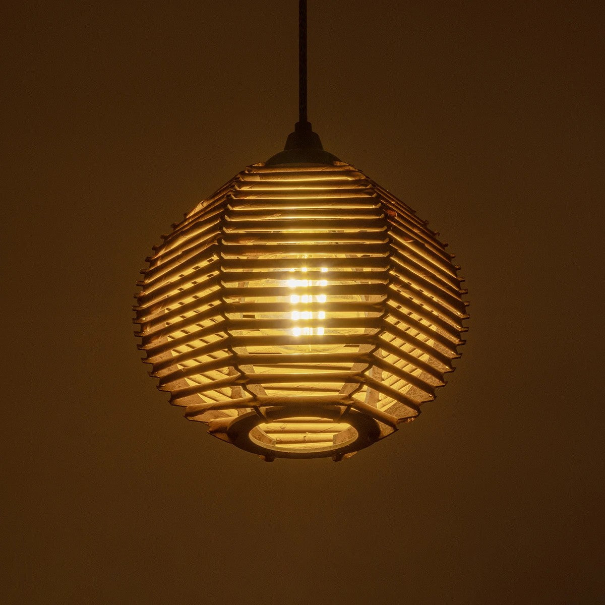 JUTTI 205-0041 Boho Κρεμαστό Φωτιστικό Οροφής με Ντουί 1 x E27 AC 220-240V IP20 - Μπεζ - M20 x Π20 x Υ18