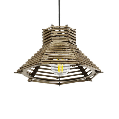 JUTTI 205-0042 Boho Κρεμαστό Φωτιστικό Οροφής με Ντουί 1 x E27 AC 220-240V IP20 - Μπεζ - M26 x Π26 x Υ15