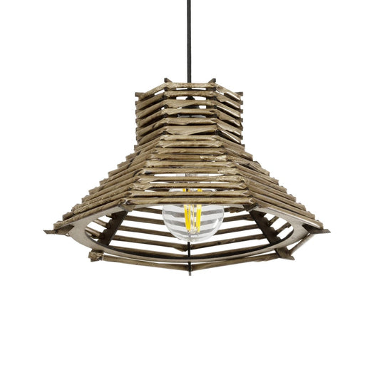 JUTTI 205-0042 Boho Κρεμαστό Φωτιστικό Οροφής με Ντουί 1 x E27 AC 220-240V IP20 - Μπεζ - M26 x Π26 x Υ15