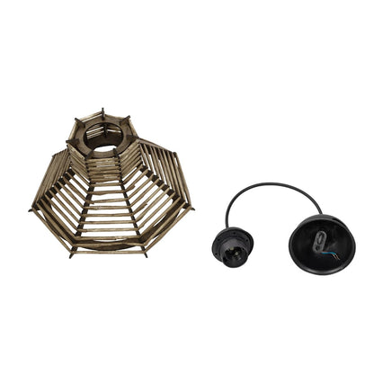 JUTTI 205-0042 Boho Κρεμαστό Φωτιστικό Οροφής με Ντουί 1 x E27 AC 220-240V IP20 - Μπεζ - M26 x Π26 x Υ15