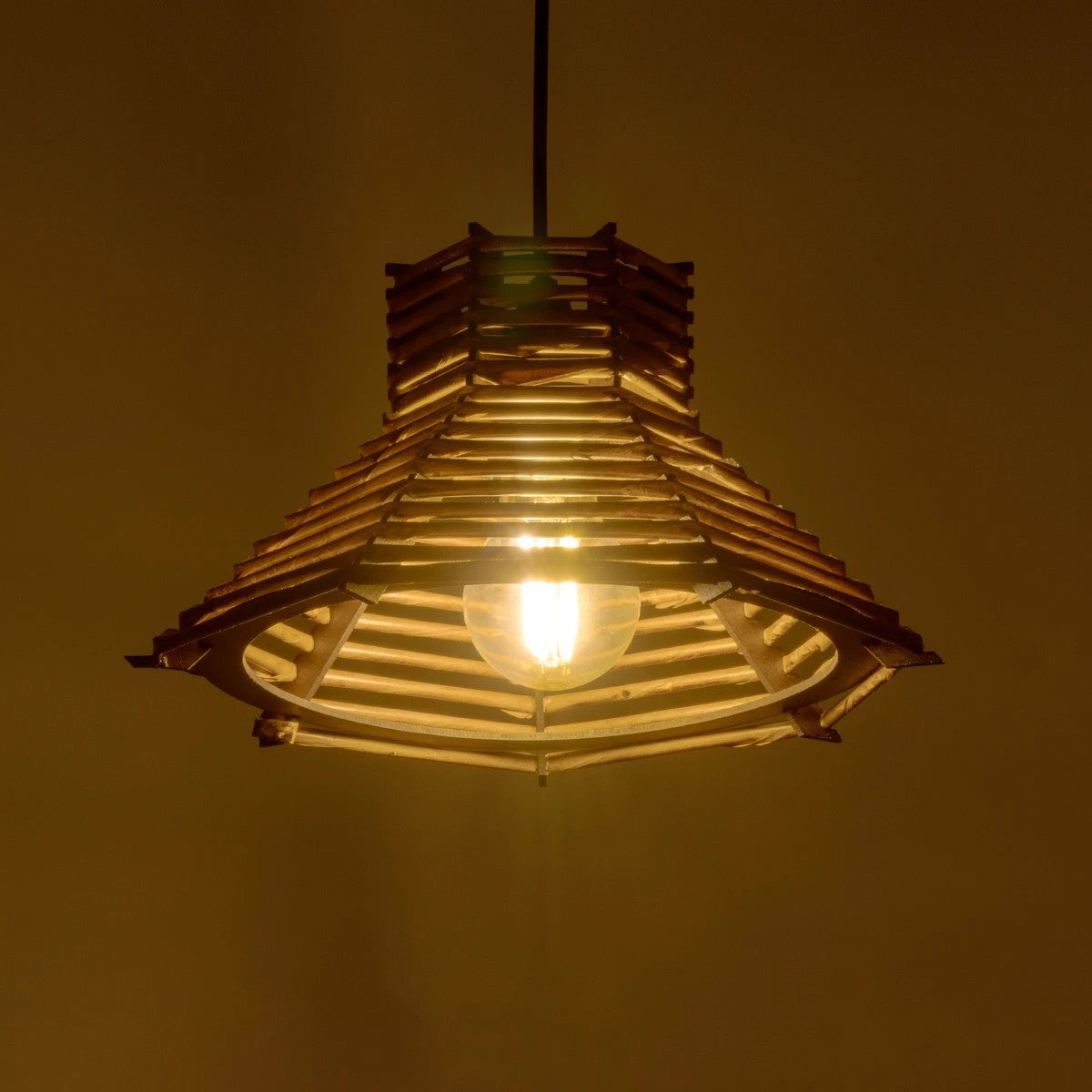 JUTTI 205-0042 Boho Κρεμαστό Φωτιστικό Οροφής με Ντουί 1 x E27 AC 220-240V IP20 - Μπεζ - M26 x Π26 x Υ15