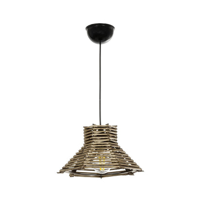 JUTTI 205-0042 Boho Κρεμαστό Φωτιστικό Οροφής με Ντουί 1 x E27 AC 220-240V IP20 - Μπεζ - M26 x Π26 x Υ15