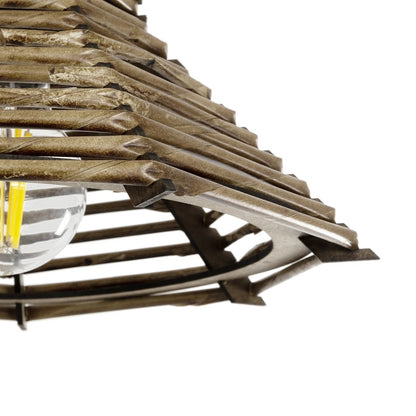 JUTTI 205-0042 Boho Κρεμαστό Φωτιστικό Οροφής με Ντουί 1 x E27 AC 220-240V IP20 - Μπεζ - M26 x Π26 x Υ15