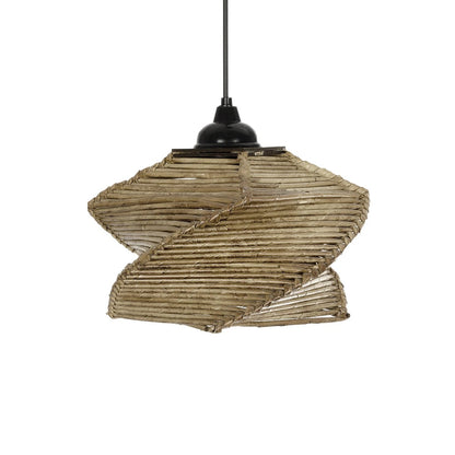 HUSLE 205-0043 Boho Κρεμαστό Φωτιστικό Οροφής με Ντουί 1 x E27 AC 220-240V IP20 - Μπεζ - M28 x Π28 x Υ19