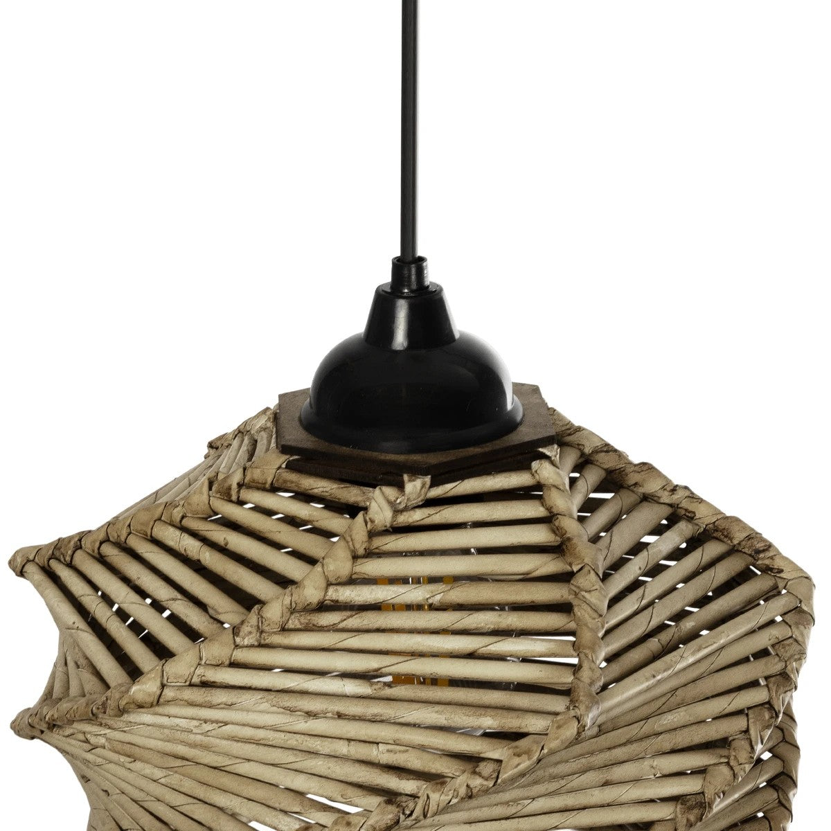 HUSLE 205-0044 Boho Κρεμαστό Φωτιστικό Οροφής με Ντουί 1 x E27 AC 220-240V IP20 - Μπεζ - M24 x Π24 x Υ21