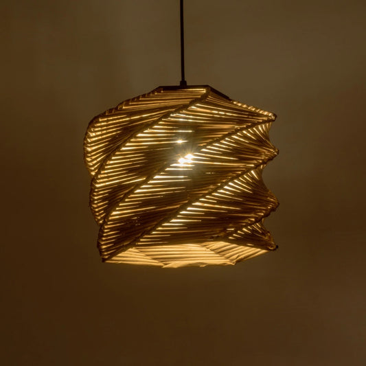 HUSLE 205-0045 Boho Κρεμαστό Φωτιστικό Οροφής με Ντουί 1 x E27 AC 220-240V IP20 - Μπεζ - M31 x Π31 x Υ28